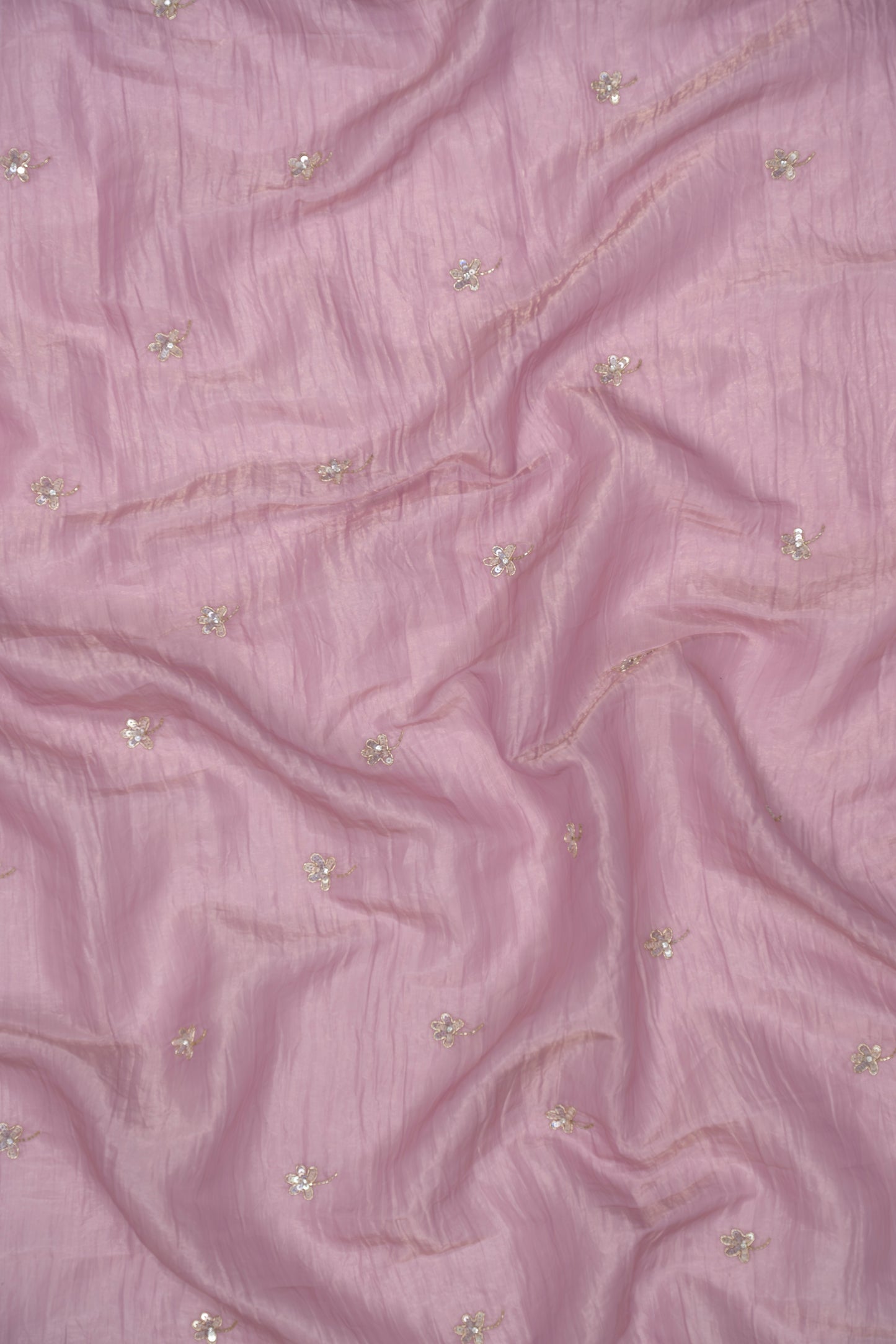 Soveriegn Purple Embroidered Crush Tissue Saree