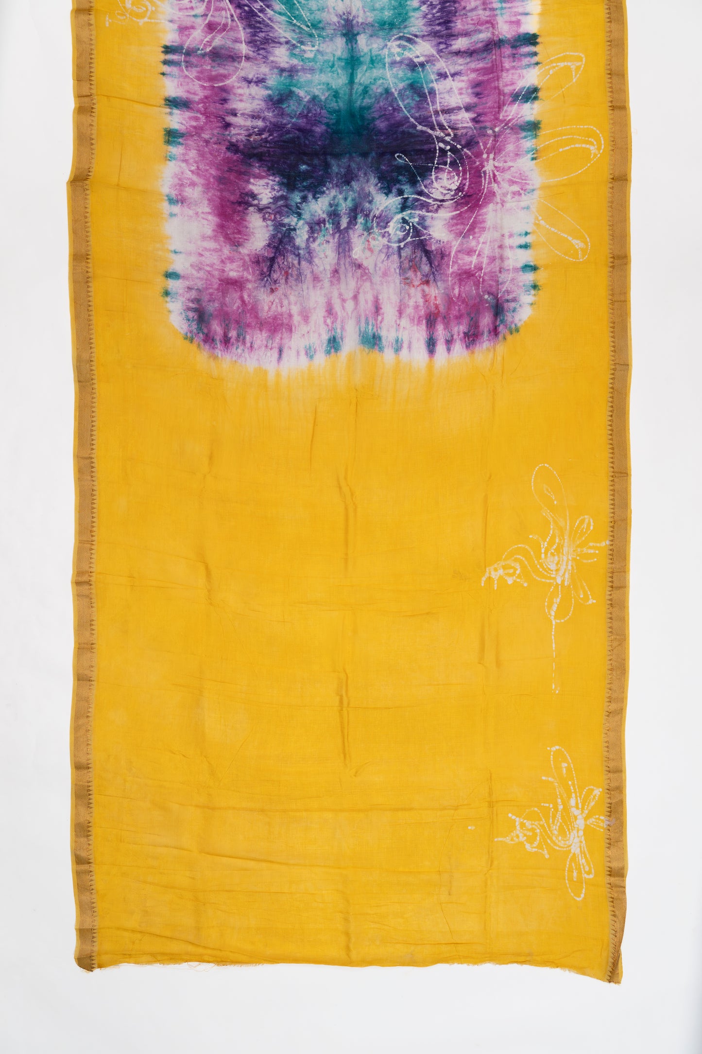 Rama Blue And Purple Mangalagiri Seiko Cotton Saree