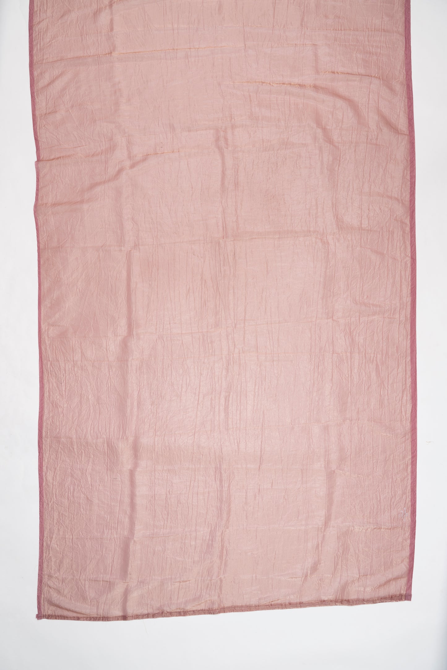 Dust Pink Embroidered Crush Tissue Saree