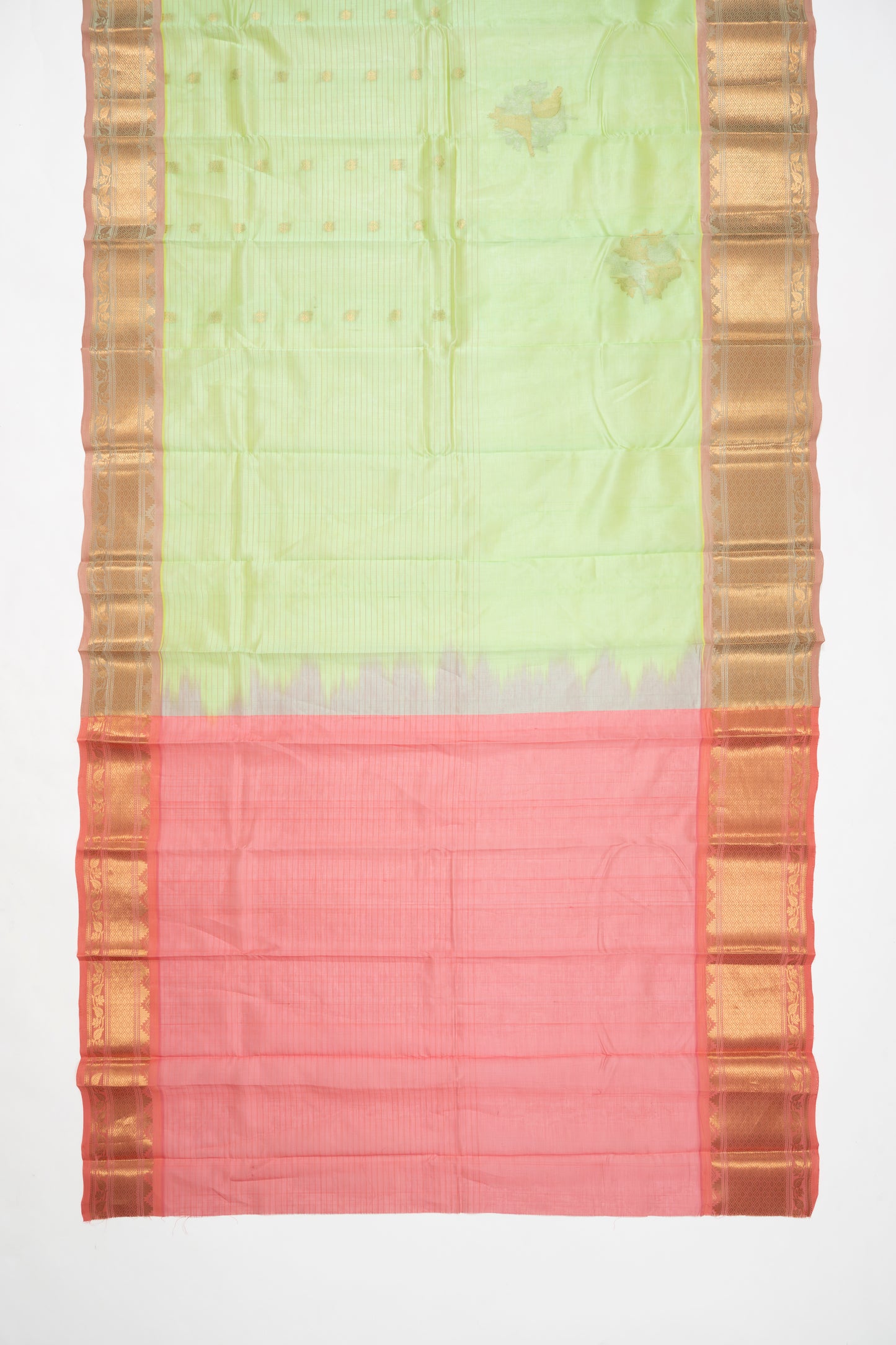 Sea Green Butta Mangalagiri Pattu Saree