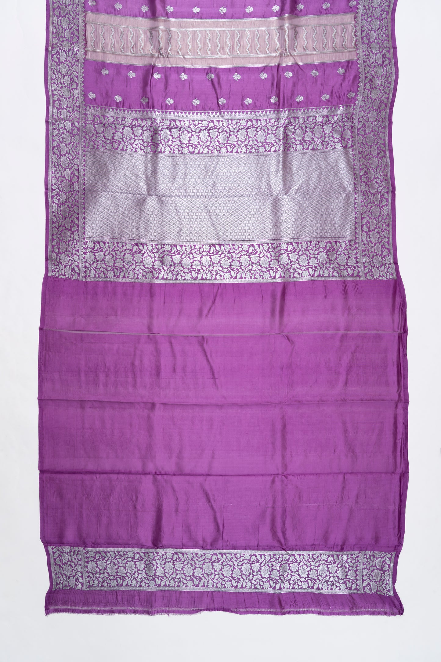 Lavender Lines Raw Mango Saree