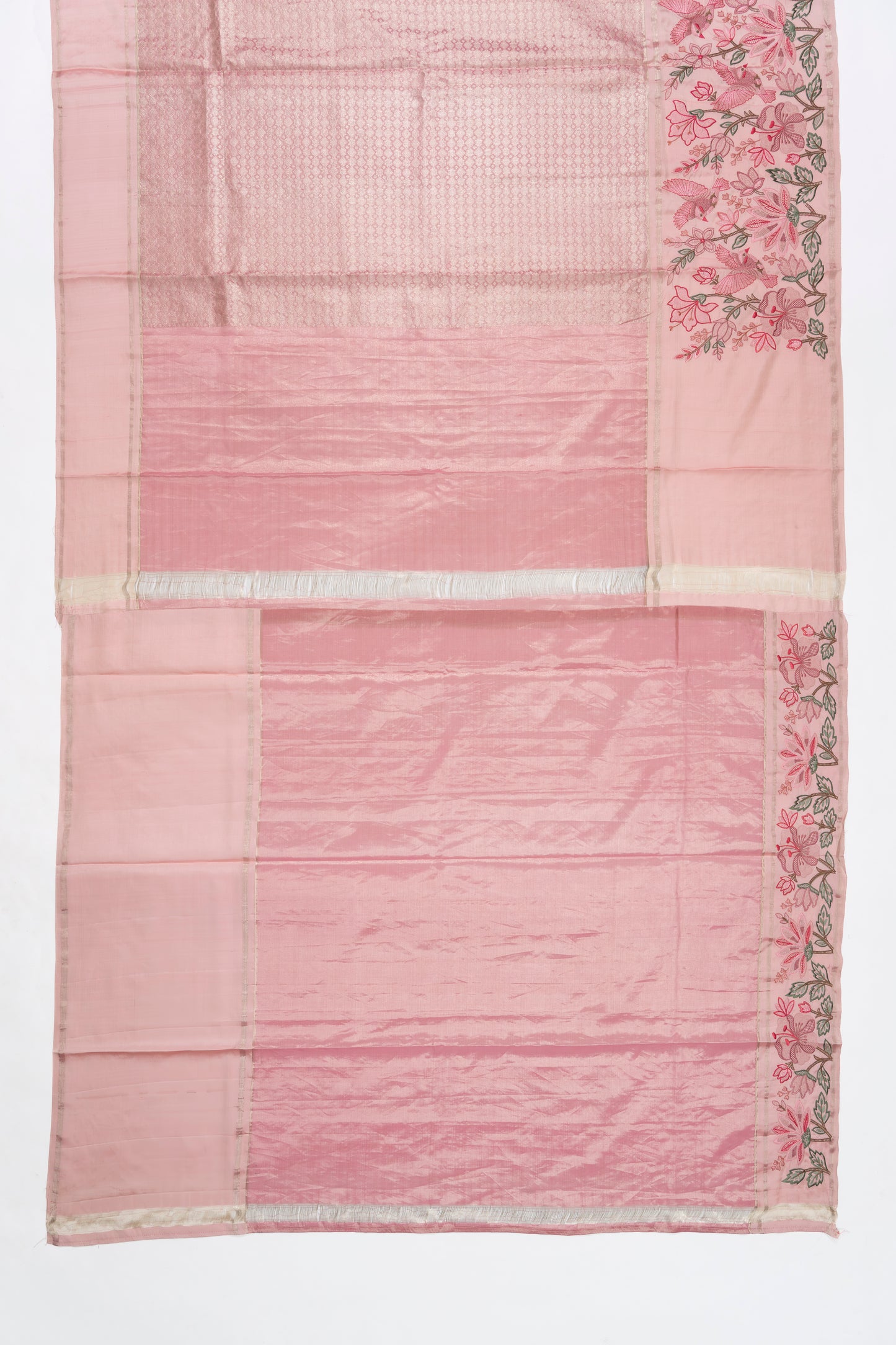 Light Pink Kanchi Saree With Embroidery
