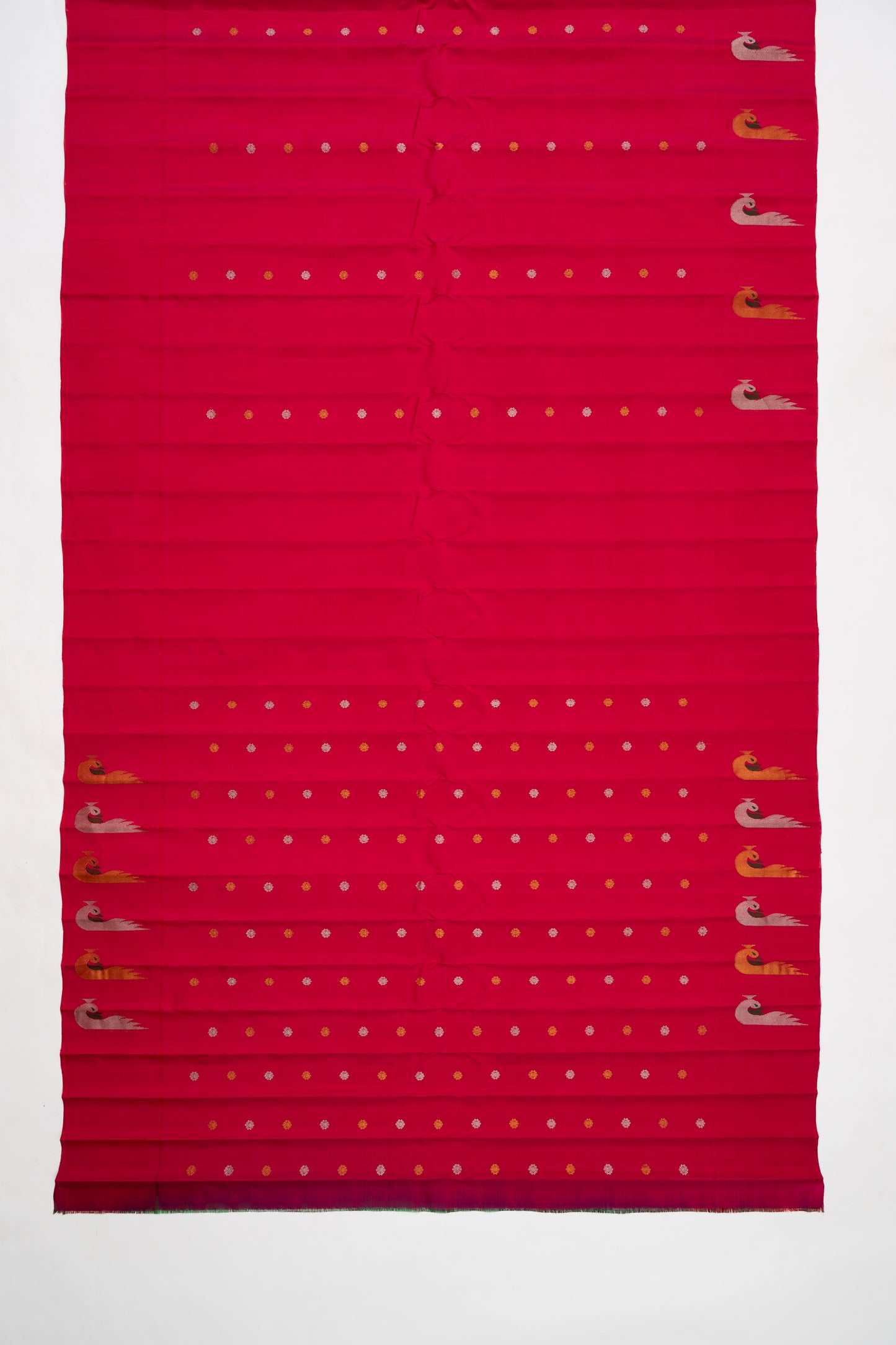 Deep Pink Gadwal Pattu Silk Saree