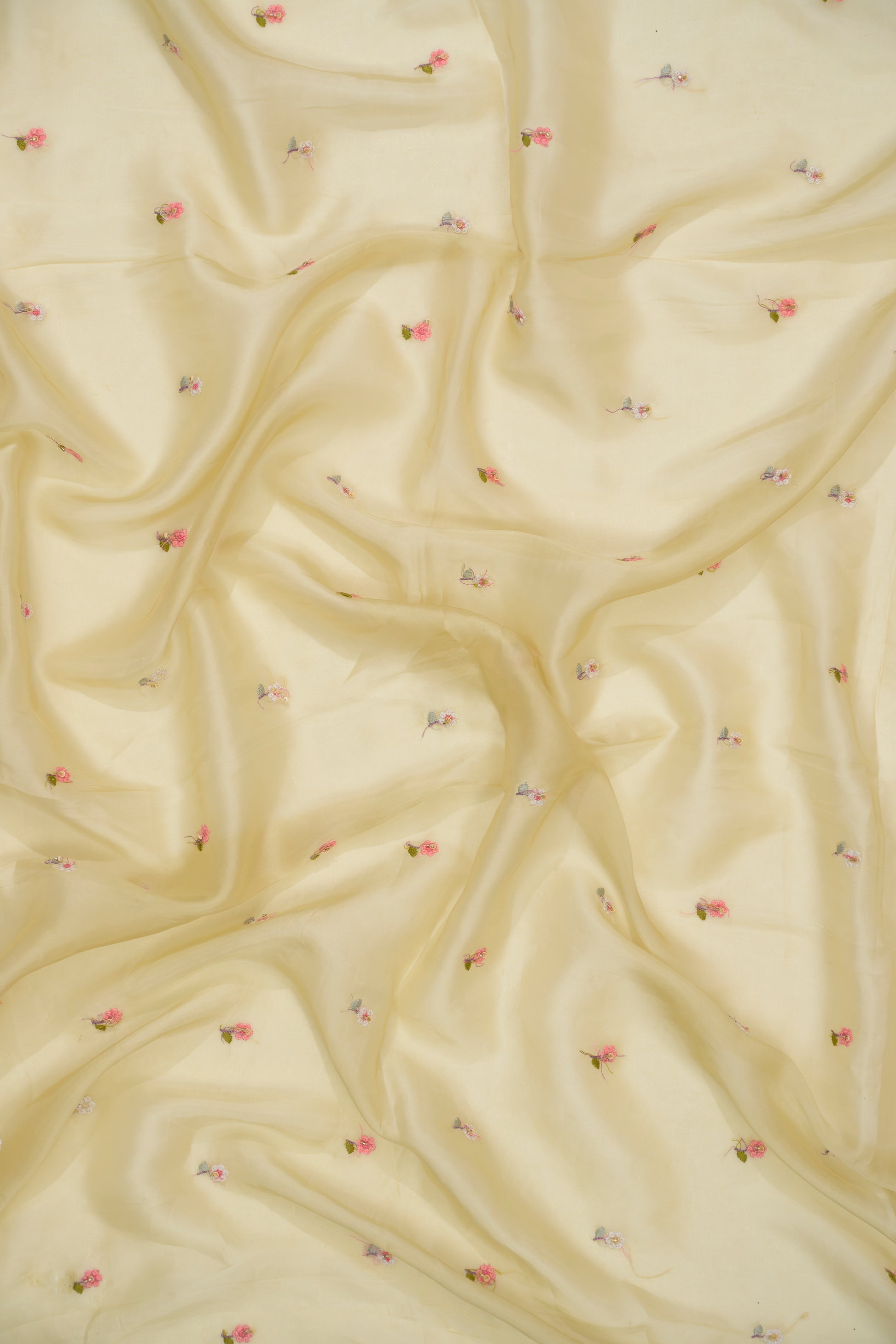 Light Beige Italian Crepe Saree