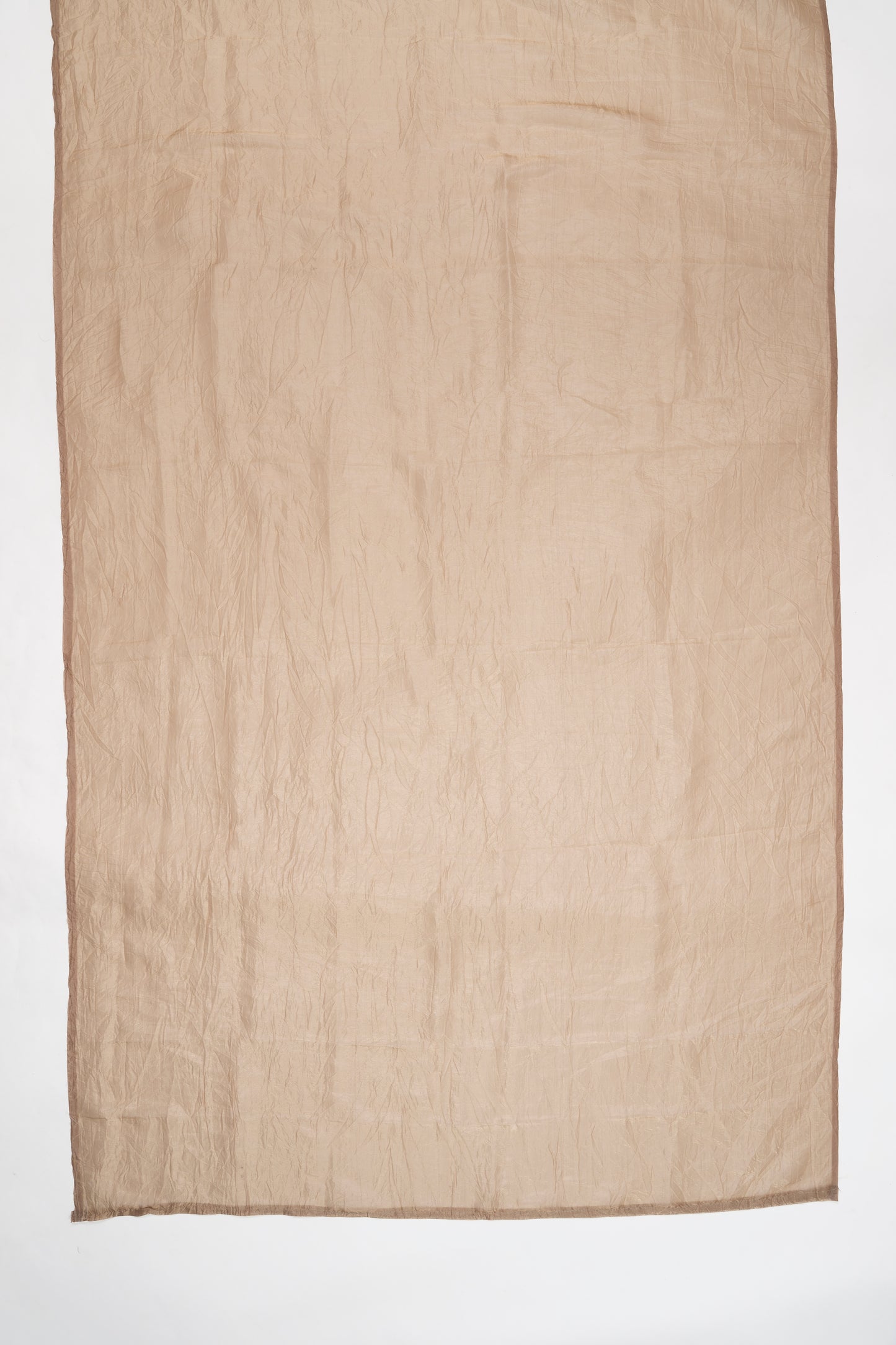 Pale Gold Embroidered Crush Tissue Saree