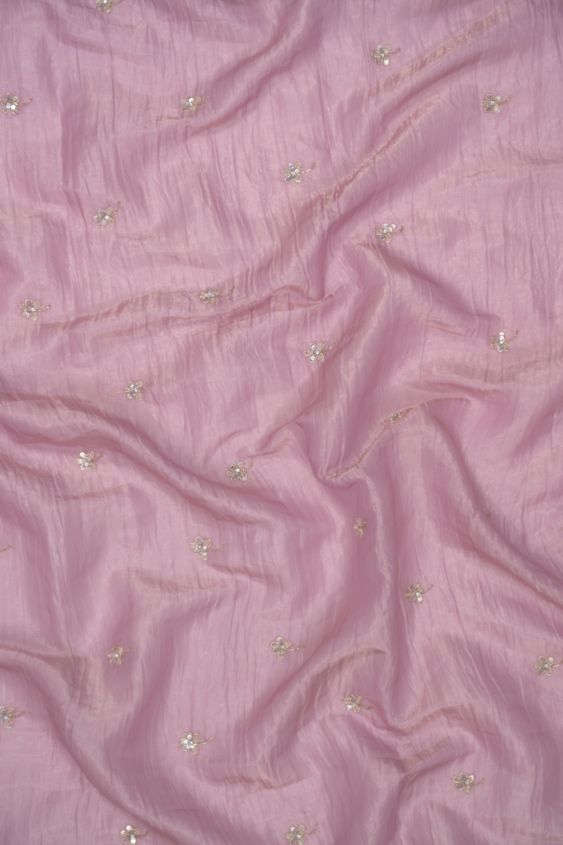 Soveriegn Purple Embroidered Crush Tissue Saree