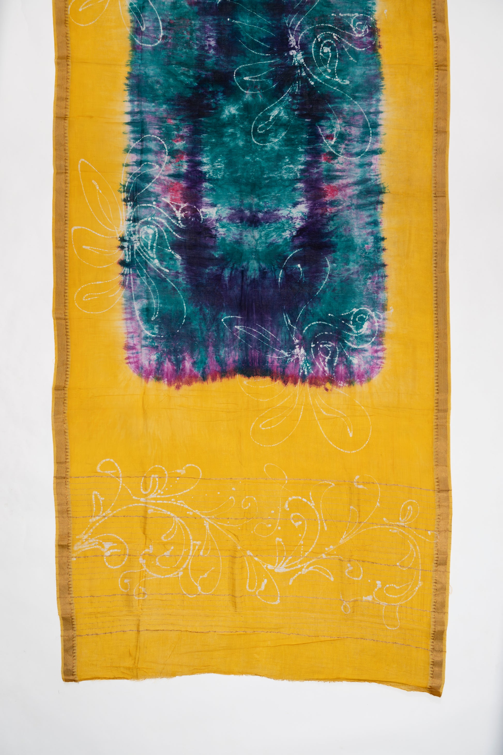 Rama Blue And Purple Mangalagiri Seiko Cotton Saree