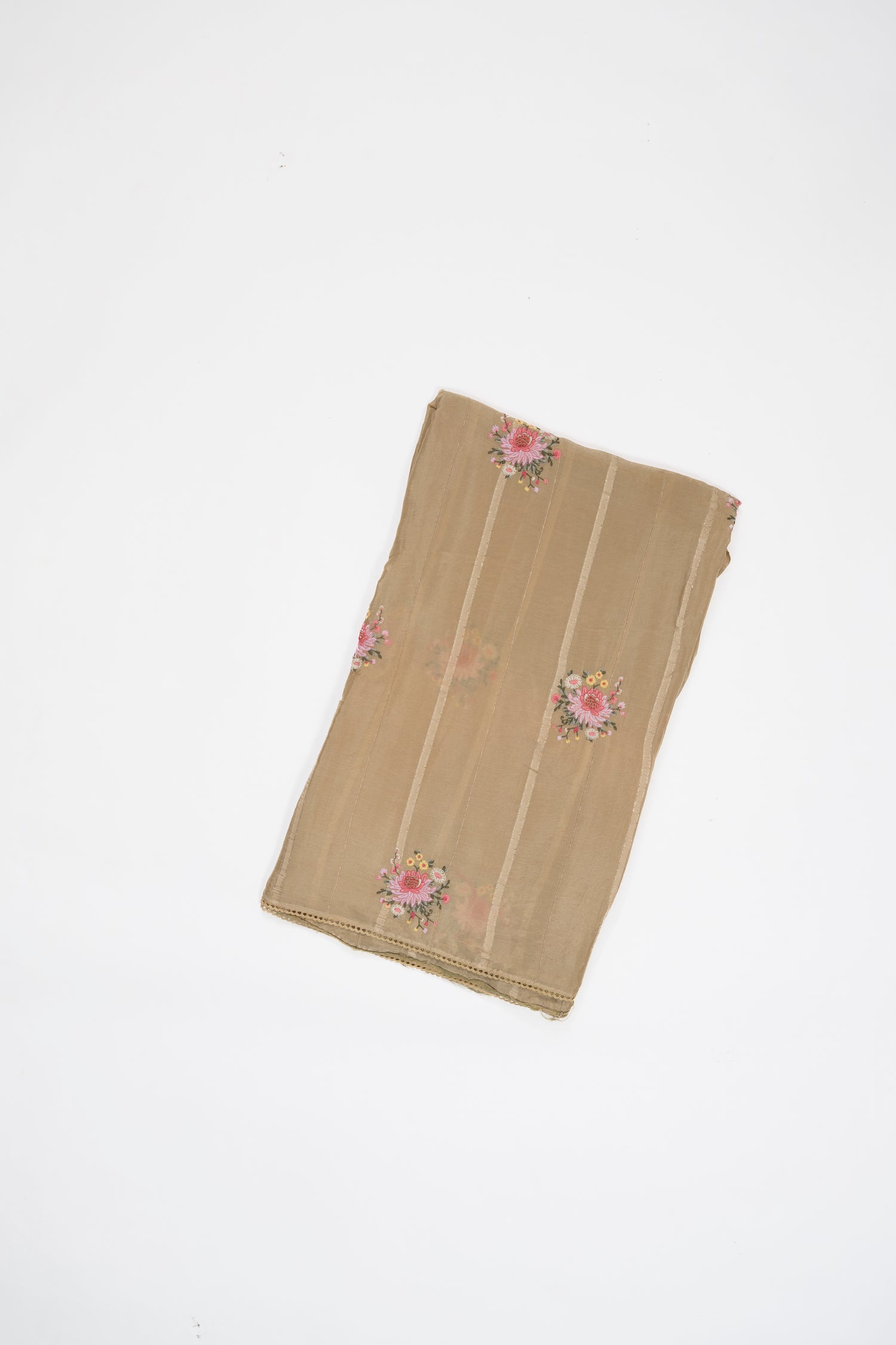 Pale Beige Butta Italian Crepe Saree