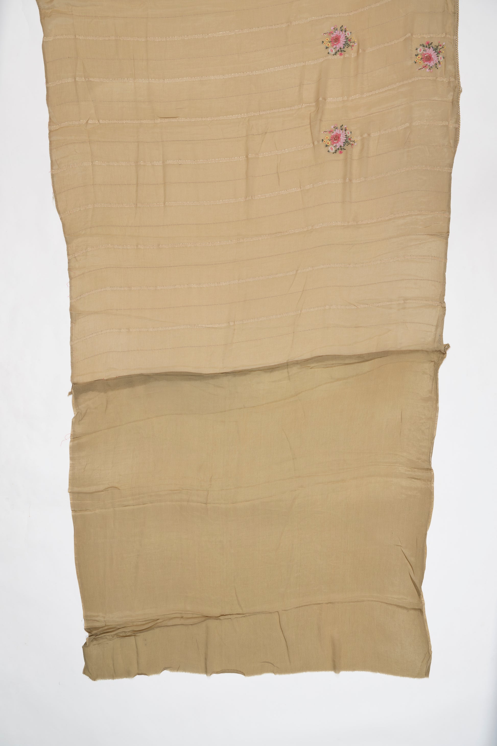Pale Beige Butta Italian Crepe Saree