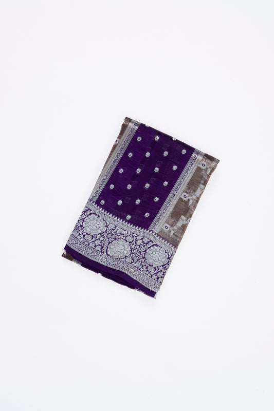 Purple Lines Raw Mango Saree