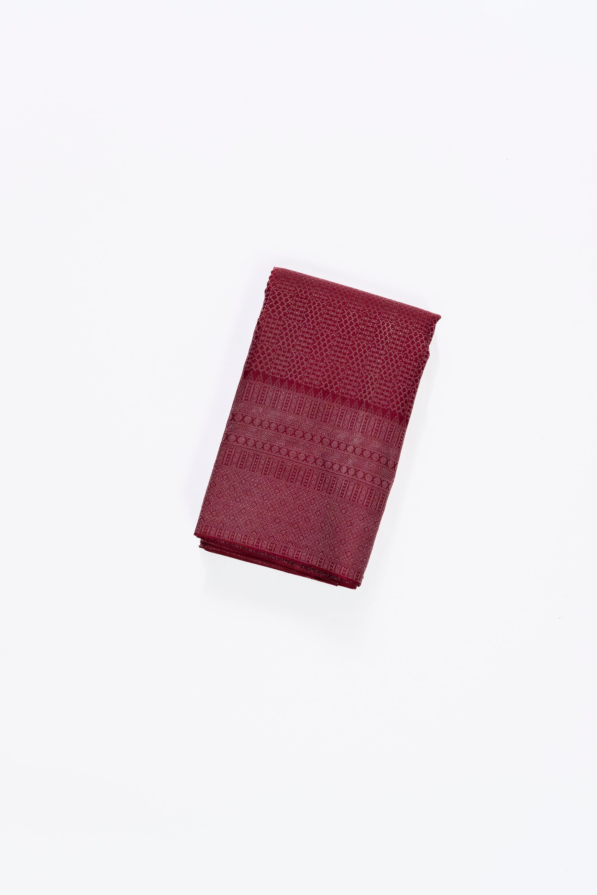 Deep Maroon Jaal Kanchi Pattu Saree