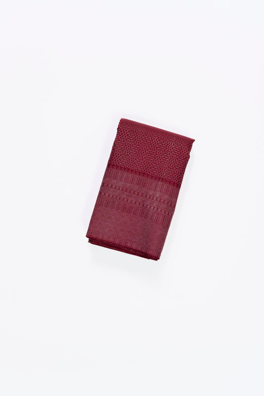 Deep Maroon Jaal Kanchi Pattu Saree