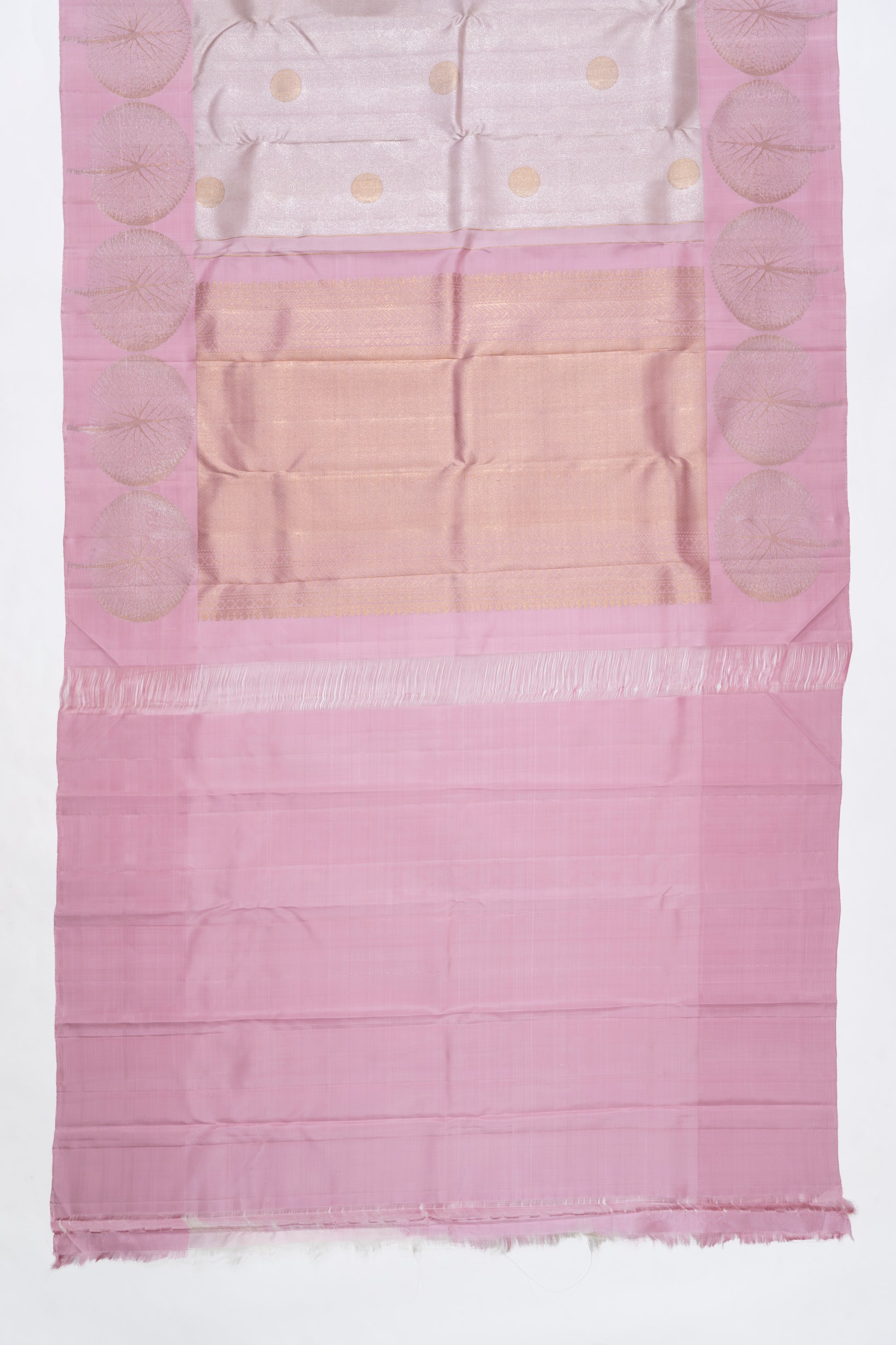 Baby Pink Butta Kanchi Pattu Saree