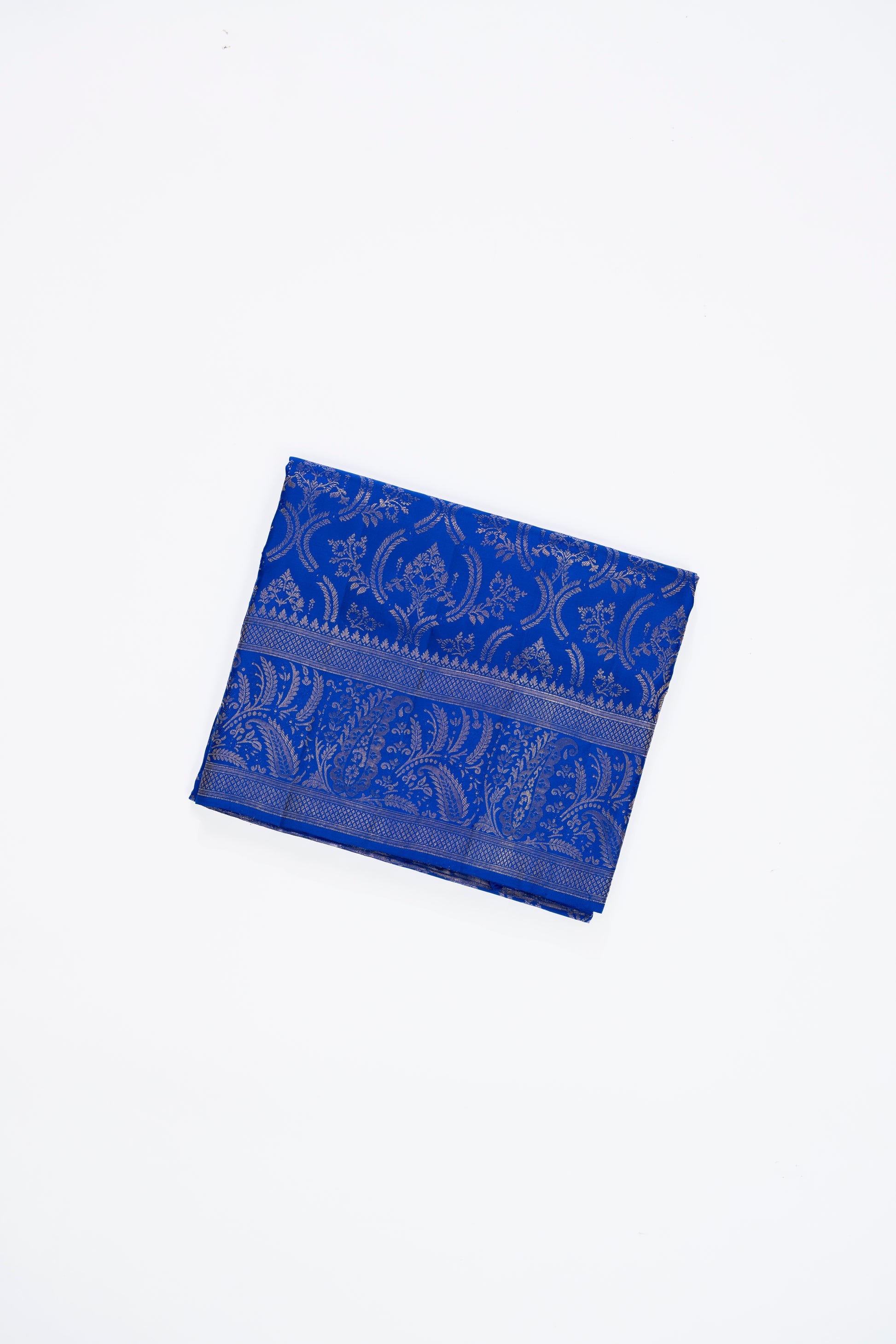 Royal Blue Jaal Kanchi Pattu Saree