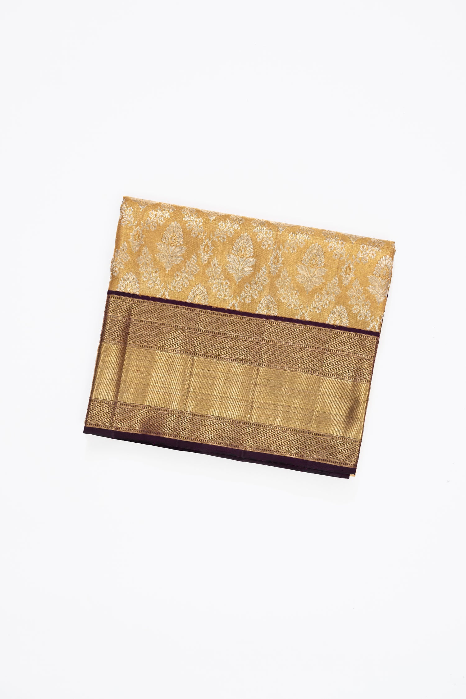 Gold & Wine Jaal Kanchi Pattu Saree
