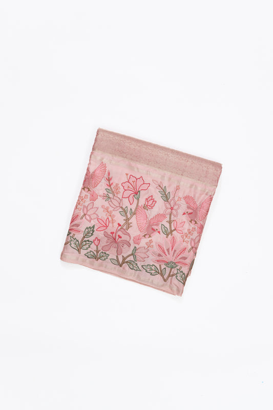 Light Pink Kanchi Saree With Embroidery
