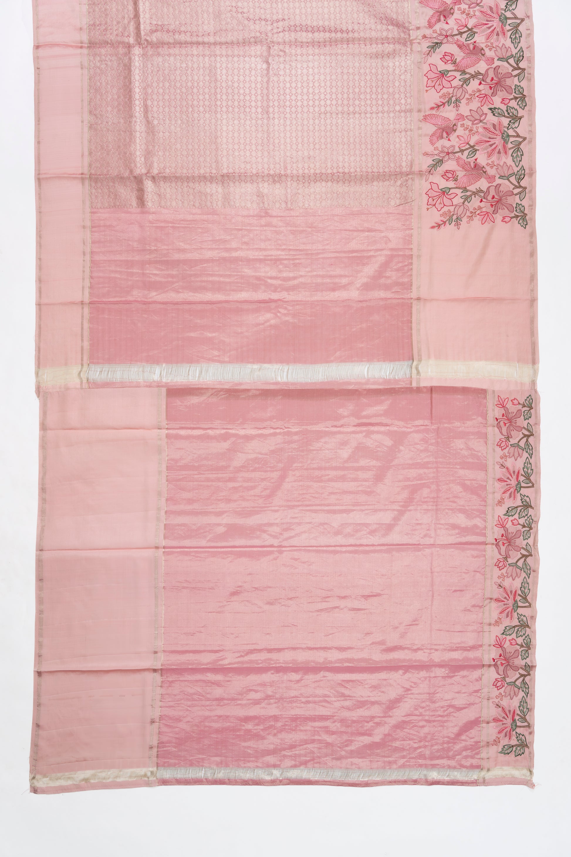 Light Pink Kanchi Saree With Embroidery